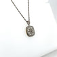 14K White Gold Diamond Pendant on 17" Chain Necklace