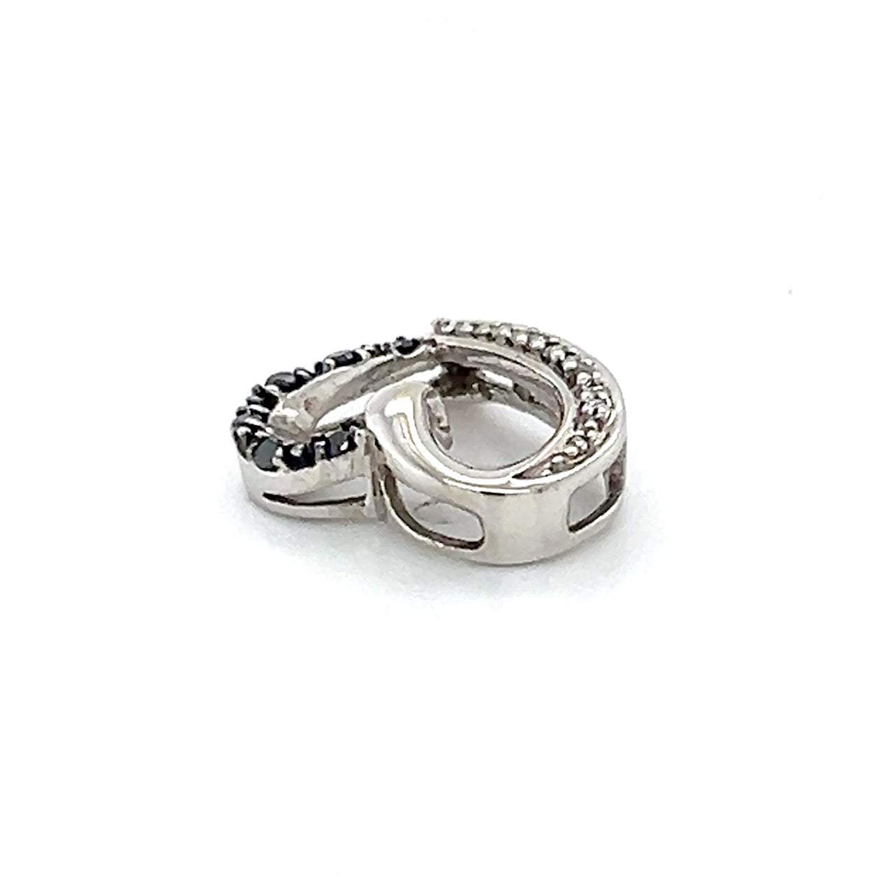 10K White Gold Diamond Heart Pendant; 0.8DWT; 1.2g