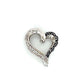 10K White Gold Diamond Heart Pendant; 0.8DWT; 1.2g