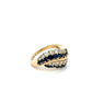 Gold Ring w/ Sapphires + Diamonds; 0.45CTW; Size 6; 5.4g