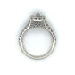 14K White Gold Diamond 0.72ctw Halo Engagement Ring; 5.6g