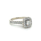 14K White Gold Diamond 0.72ctw Halo Engagement Ring; 5.6g