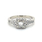 14K White Gold Diamond 0.42ctw Halo Engagement Ring; 4.1g