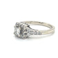 14K White Gold Diamond 0.42ctw Halo Engagement Ring; 4.1g