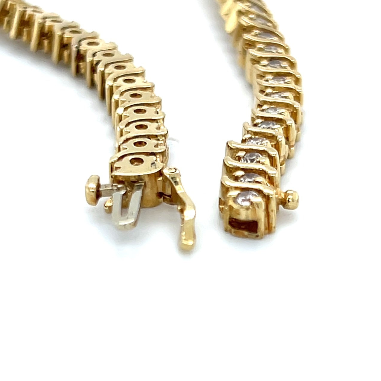 14K Yellow Gold Diamond 7.25" Bracelet; 2.0CTW; 18.5g