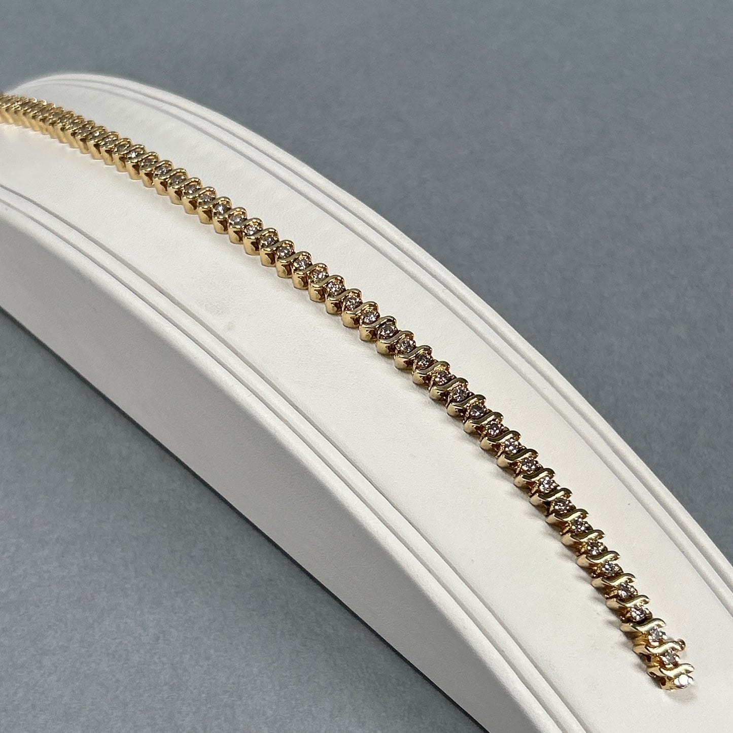 14K Yellow Gold Diamond 7.25" Bracelet; 2.0CTW; 18.5g