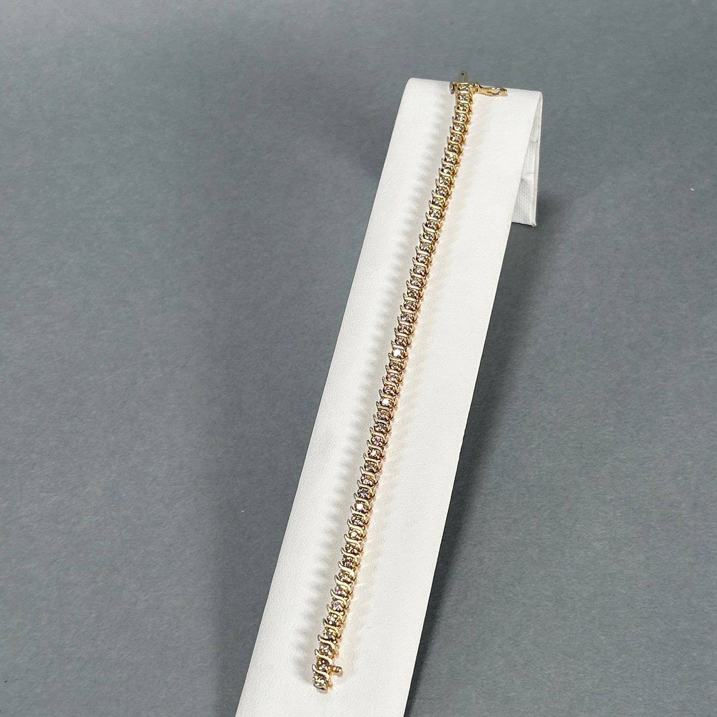 14K Yellow Gold Diamond 7.25" Bracelet; 2.0CTW; 18.5g