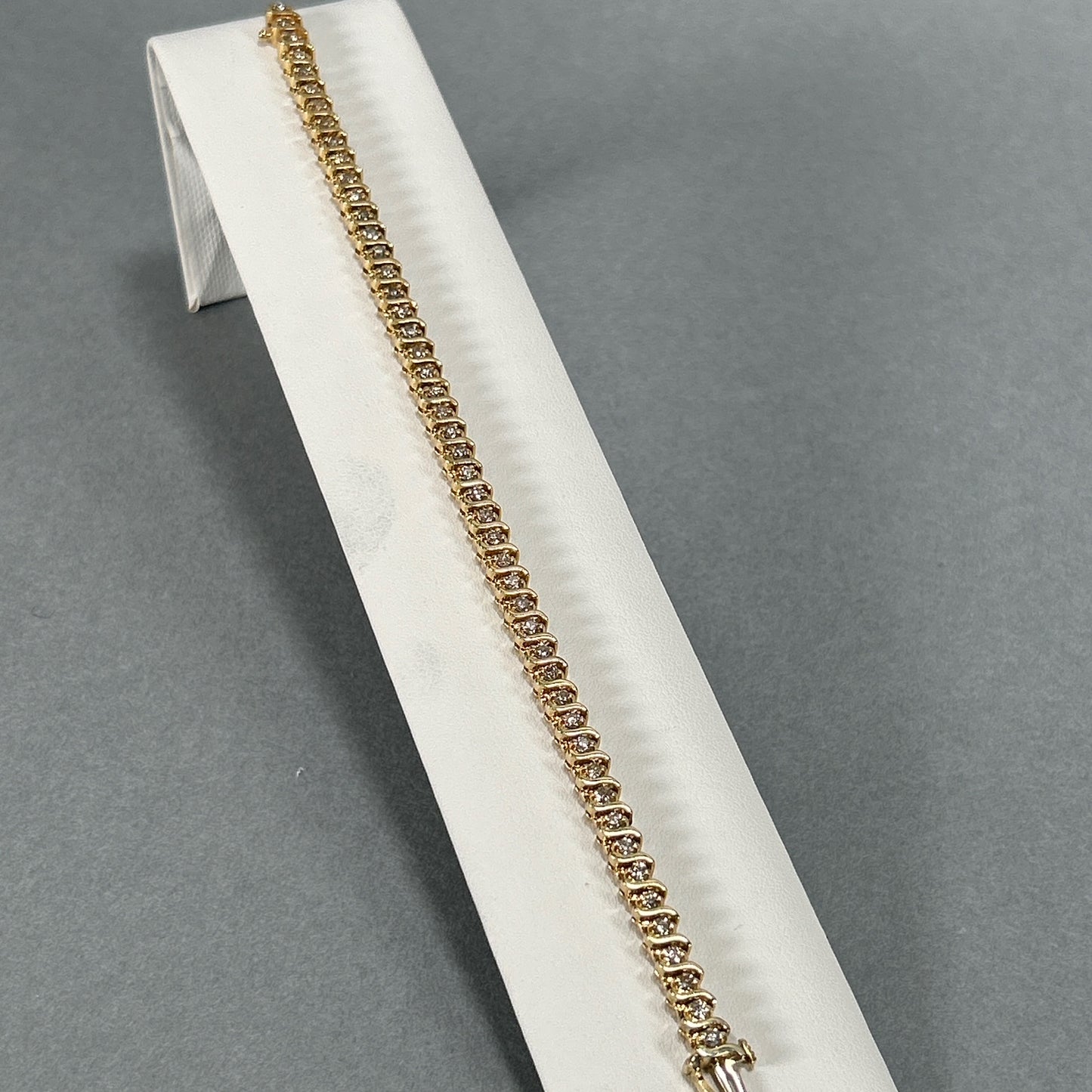 14K Yellow Gold Diamond 7.25" Bracelet; 2.0CTW; 18.5g