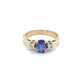 14K Yellow Gold Ring w/ Tanzanite + 2x Diamonds; 0.10CTW; Size 6; 3.0g