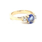 14K Yellow Gold Ring w/ Tanzanite + 2x Diamonds; 0.10CTW; Size 6; 3.0g