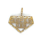 14K Yellow Gold "SUPER DAD" Pendant; 0.7DWT; 1.1g