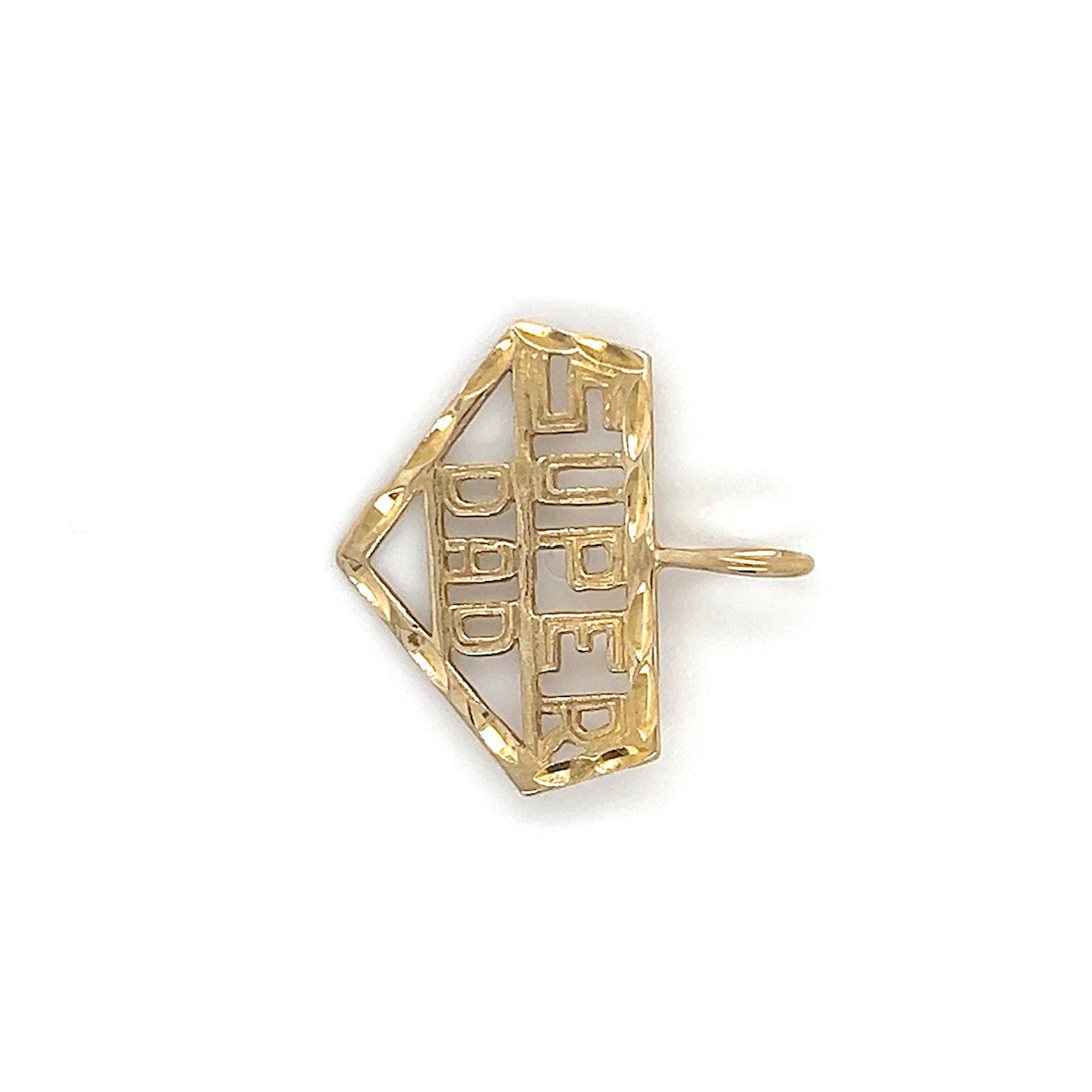 14K Yellow Gold "SUPER DAD" Pendant; 0.7DWT; 1.1g