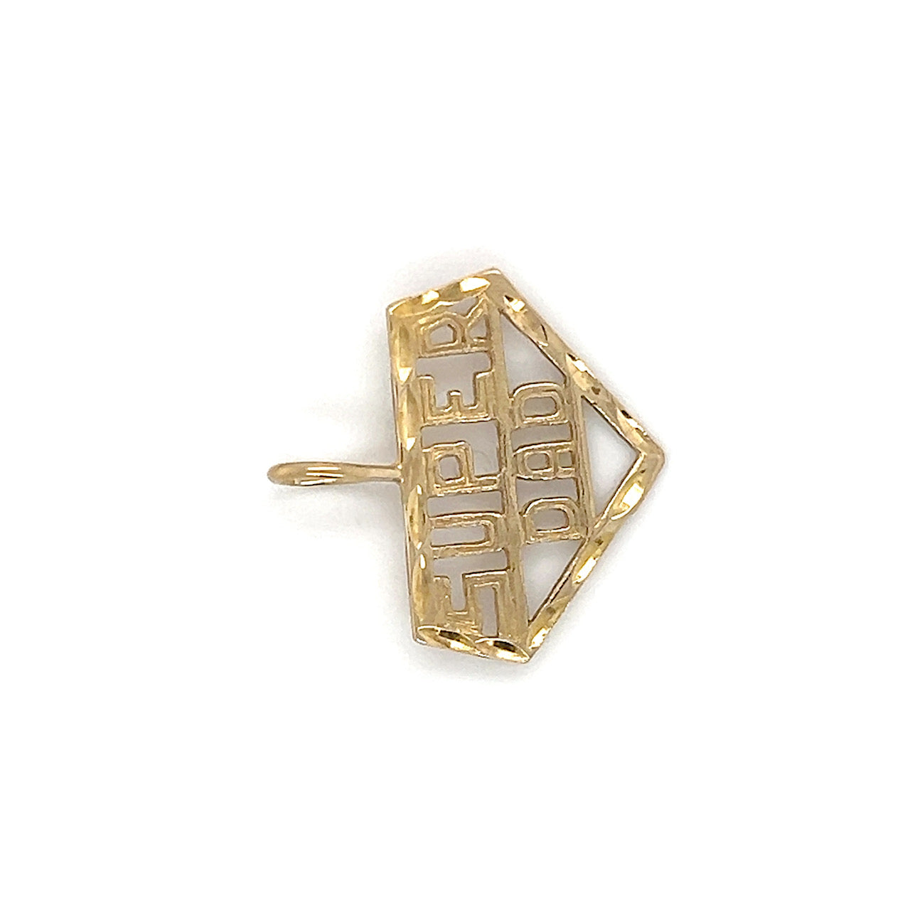 14K Yellow Gold "SUPER DAD" Pendant; 0.7DWT; 1.1g
