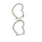 14K White Gold Heart Earrings; 0.4DWT; 0.6g