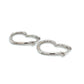 14K White Gold Heart Earrings; 0.4DWT; 0.6g