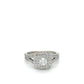 14K White Gold Diamond 0.50ctw Halo Engagement Ring; 3.8g