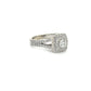 14K White Gold Diamond 0.50ctw Halo Engagement Ring; 3.8g