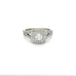 14K White Gold Diamond 0.50ctw Halo Engagement Ring; 3.8g