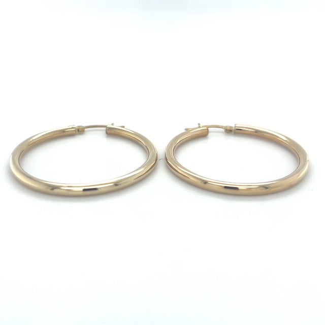 10K Yellow Gold Hoop Earrings; 2DWT; 3.2g