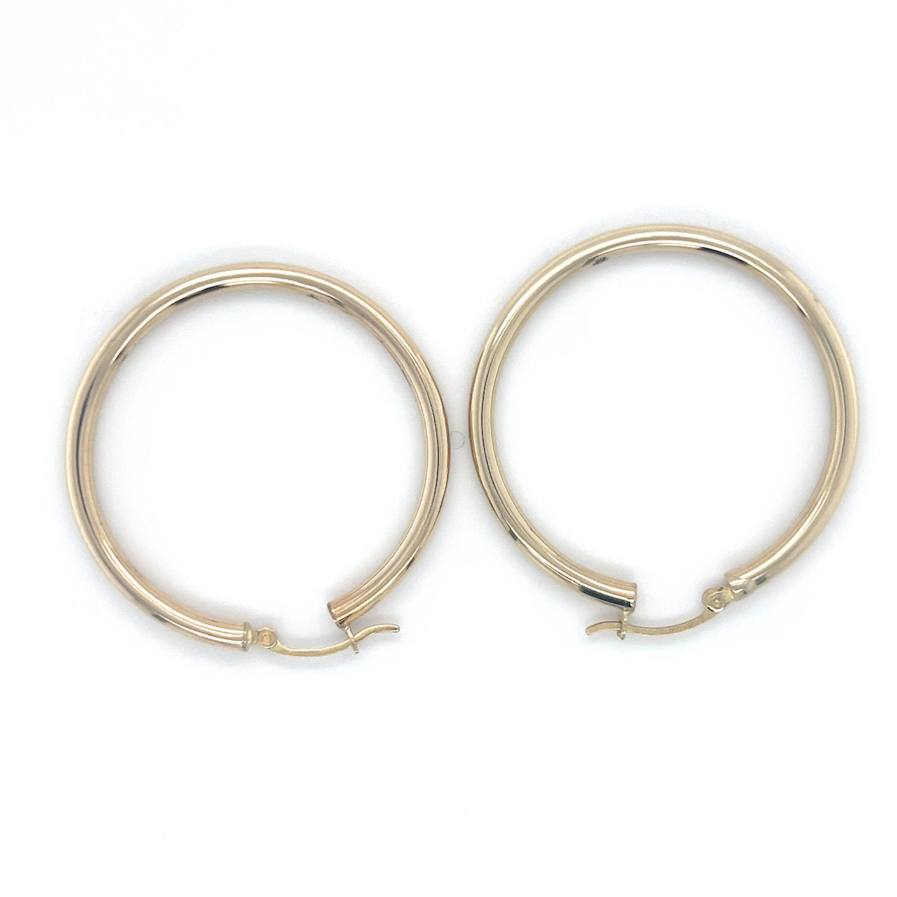 10K Yellow Gold Hoop Earrings; 2DWT; 3.2g