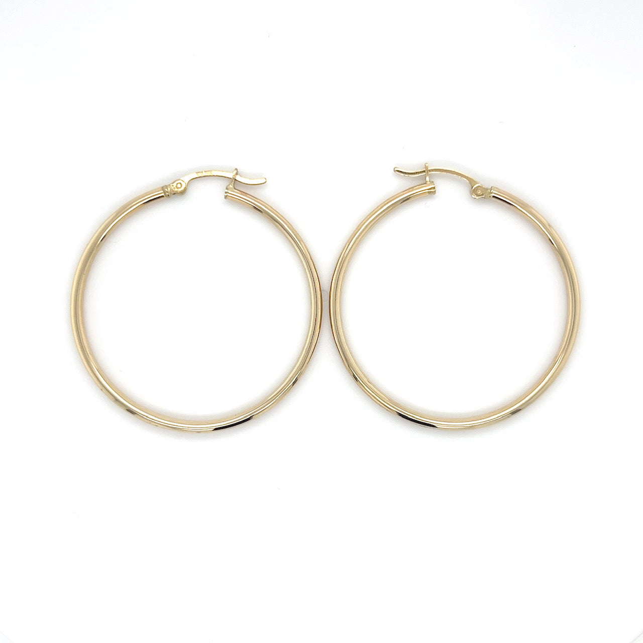 10K Yellow Gold Hoop Earrings; 1.6DWT; 2.5g