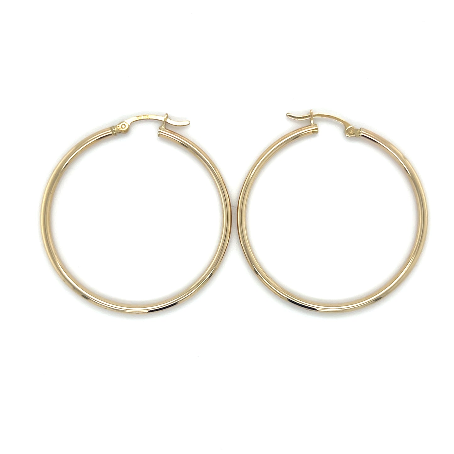10K Yellow Gold Hoop Earrings; 1.6DWT; 2.5g