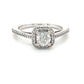 14K White Gold Diamond 0.50ctw Halo Engagement Ring; 2.8g