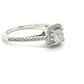 14K White Gold Diamond 0.50ctw Halo Engagement Ring; 2.8g