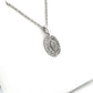 14K White Gold Diamond Pendant on 16" Chain Necklace