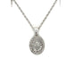 14K White Gold Diamond Pendant on 16" Chain Necklace