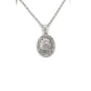 14K White Gold Diamond Pendant on 16" Chain Necklace
