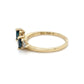 14K Yellow Gold Ring w/ Sapphires + Diamonds; 0.10CTW; Size 7.5; 2.4g