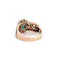 14K Rose Gold Ring w/ Emerald + 42x Halo Diamonds; 0.68CTW; Size 9