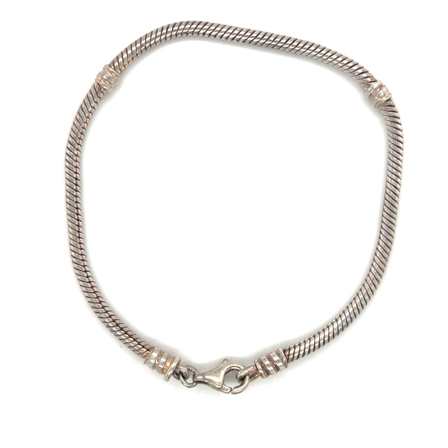 Authentic Pandora 8" 925 Sterling Silver Bracelet; 12.4g