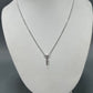 14K White Gold Key Pendant on 18" Chain Necklace