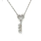 14K White Gold Key Pendant on 18" Chain Necklace