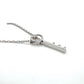 14K White Gold Key Pendant on 18" Chain Necklace