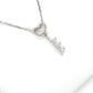 14K White Gold Key Pendant on 18" Chain Necklace