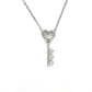 14K White Gold Key Pendant on 18" Chain Necklace