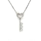 14K White Gold Key Pendant on 18" Chain Necklace