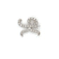 14K White Gold Diamond "K" Pendant; 0.10CTW; 1.9g