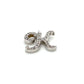 14K White Gold Diamond "K" Pendant; 0.10CTW; 1.9g