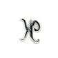 14K White Gold Diamond "K" Pendant; 0.10CTW; 1.9g