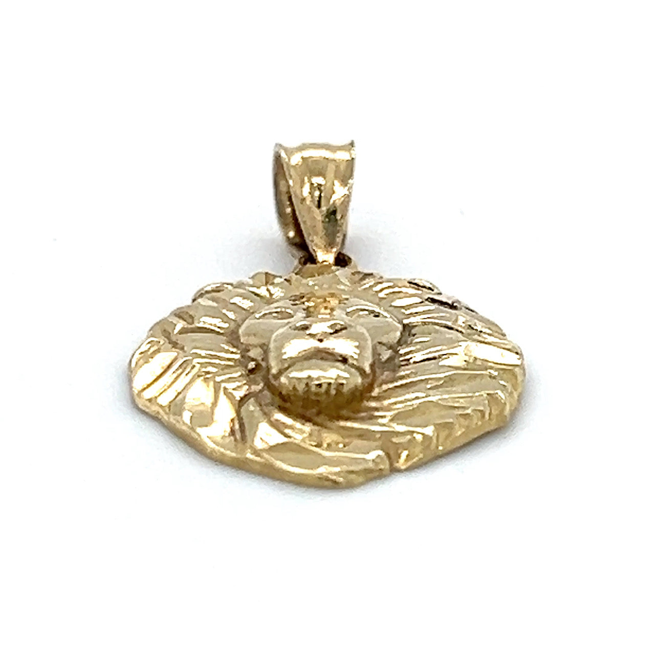 14K Yellow Gold Lion Head Pendant; 1.3DWT; 2g