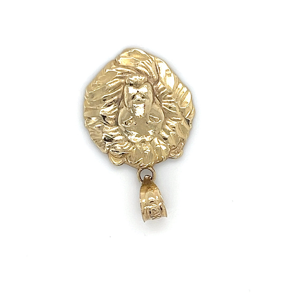 14K Yellow Gold Lion Head Pendant; 1.3DWT; 2g