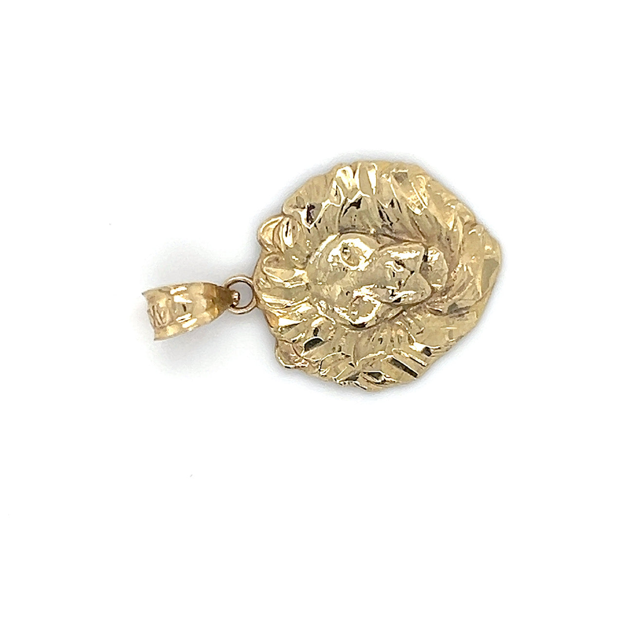 14K Yellow Gold Lion Head Pendant; 1.3DWT; 2g