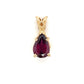 14K Yellow Gold Purple Tourmaline Pendant; 1.3g