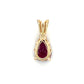 14K Yellow Gold Purple Tourmaline Pendant; 1.3g