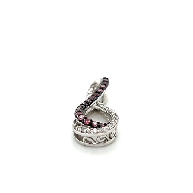 10K White Gold Diamond Infinity Pendant; 0.10CTW; 1.8g