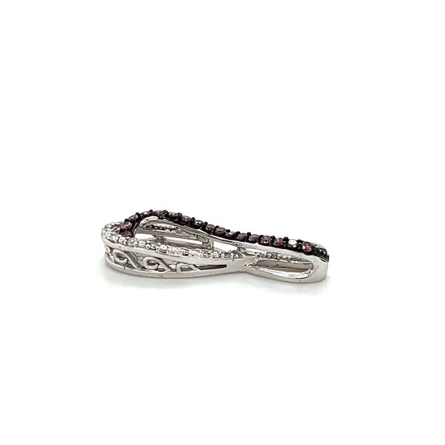 10K White Gold Diamond Infinity Pendant; 0.10CTW; 1.8g